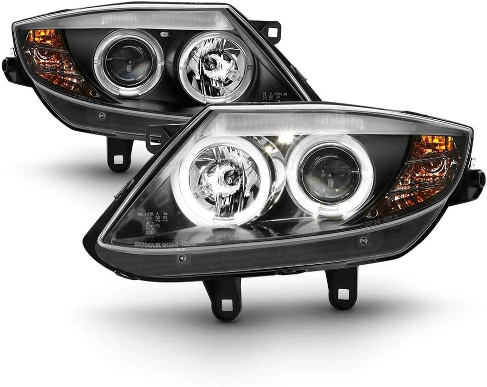 Juego de faros proyectores LED halo negros modelo HID BMW Z4 2003-2008 L+R Foto 1 de 4