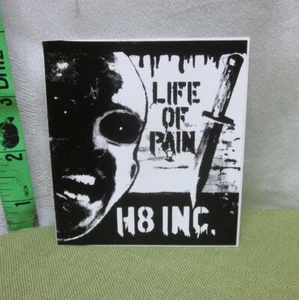 H8 INC. hardcore sticker Life of Pain horror Detroit punk 2004 alien knife - Picture 1 of 1