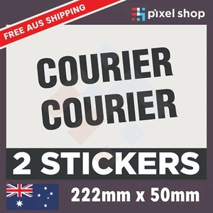 2x Courier Car, Van or Truck Stickers decal delivery vinyl 222mm x 50mm - Picture 1 of 5