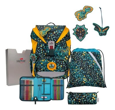 DerDieDas ErgoFlex Schulranzenset 5-teilig Schulranzen Sportbeutel Dino Time - Bild 1 von 4