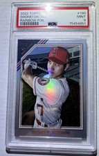 2022 Topps Gallery Shohei Ohtani Rainbow Foil Refractor #190 Angels MVP PSA 9