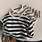 Children Casual T Shirt Loose Kids Striped Cotton Tee Boys Long Sleeve Tops