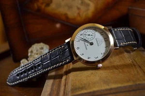 CORREA DE RELOJ 22 20 18 MM NEGRO III MATE AUTÉNTICO COCODRILO BELLY MA STRAP BAND - Imagen 1 de 12
