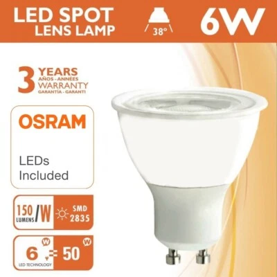 5x GU10 Leuchtmittel inkl. OSRAM LED Chip Ersatz halogen Reflektor Lampe 230V 6W - Bild 1 von 4
