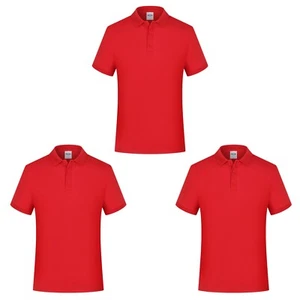 3 Pack Mens Casual Soft Cotton Polo T Shirt Dri-Fit Short Sleeve for Sports Golf - Picture 1 of 88