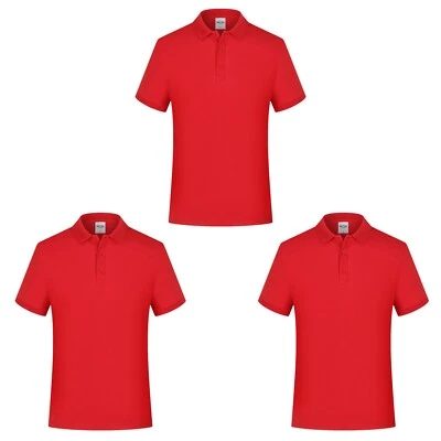 Paquete de 3 camisetas polo informales de algodón suave Dri-Fit para hombre manga corta para deportes golf Foto 1 de 2