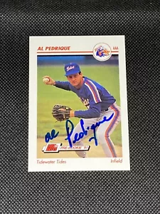 Al Pedrique Tidewater Tides signiertes Auto 1991 Impelleitung Drive Karte #565 ~ COA - Bild 1 von 3