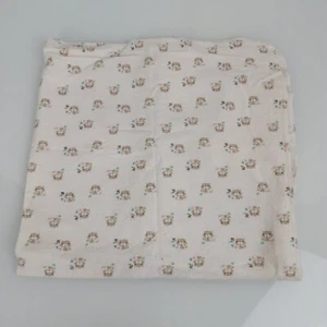 Gerber White Flannel Cat Bee Blanket Pink Blue Flower Cotton Receiving - Picture 1 of 5