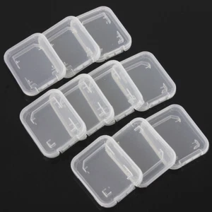 10PCS Transparent Standard SD SDHC Memory Card Case Holder Box Storage boxes New - Picture 1 of 12