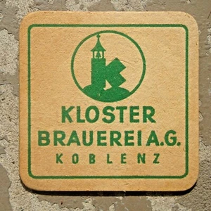Vintage German Kloster Braerei -  A.G. - Koblenz - Beer Coaster - Picture 1 of 1