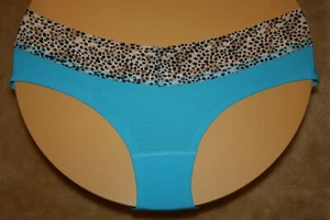 Blue Low Rise Hiphugger w Animal Print Waistband Size M - Picture 1 of 2