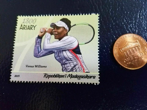 Venus Williams Tennis Superstar 2019 Repoblikani Madagasikara Perforated Stamp Cover