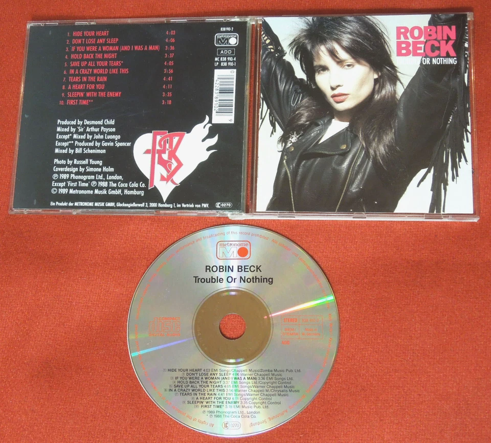 ROBIN BECK Trouble Or Nothing 1989 WEST GERMANY CD rare oop 1press FIRST TIME - Bild 1 von 1