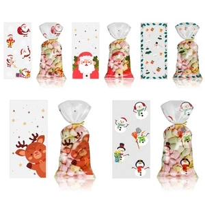 50Pcs Gift Packages Xmas Packaging Bags Cookie Gift Bags Party Supplies - Picture 1 of 7