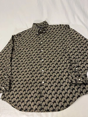 ROUNDTREE & YORKE Black /Paisley Shirt  XL 32” Long Chest 26 Arm 25 Pre-Owned 7 - Image 1 of 4