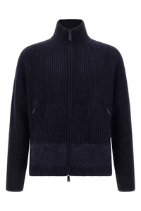 DSQUARED2 Carded Blue Knit Wool Insert Turtleneck Cardigan New & Authentic - Picture 1 of 4