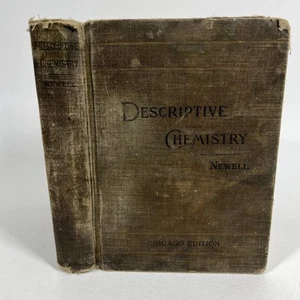 Antique Descriptive Chemistry Book Lyman Newell 1911 DC Heath Co DECOR - Imagen 1 de 18
