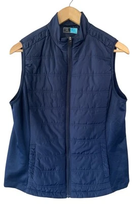 Chaleco acolchado acolchado acolchado PGA Tour azul marino grande dorado  Foto 1 de 4