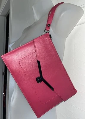 Botkier New York leather 9” Valentina Fuchsia Pink Envelope  Wristlet Purse LKNU - Image 1 of 4