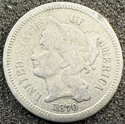 1870 Three Cent Nickel - Nice Coin! - Image 1 of 2