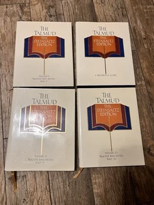 The Talmud The Steinsaltz Edition Reference guide volume 1, 2, 3, 1989 Hadcover - Picture 1 of 6