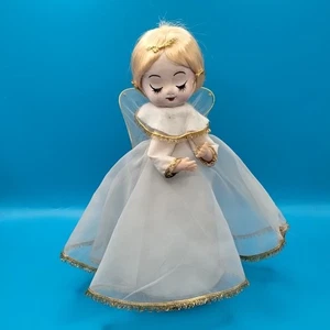 Vtg Christmas Angel Wind Up Rotating Musical Figurine Silent Night Japan READ  - Picture 1 of 15