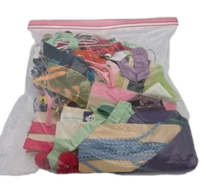 Lote de bordes de cinta sesgada materiales de costura coloridos álbum de recortes artesanales vintage - Imagen 1 de 9