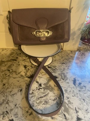 Coach New York JADE LEATHER SHOULDER & CROSSBODY Purse Bag Purple Lilac  - Image 1 of 4