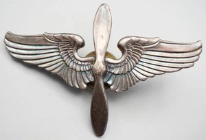 WWII Army Air Forces Cadet Full Size 3 Inch Wings Badge - Picture 1 of 2