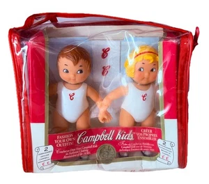 Vintage 1995 Campbell Soup Kids Puppen Faser Handwerk Sammler 5" Puppe mit Monogramm - Bild 1 von 1