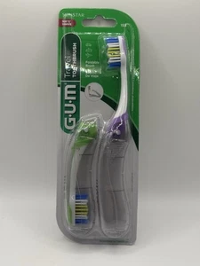 GUM Plegable Compacto Viaje Cepillo de Dientes Cerdas Suaves Limpiador de Lenguas - Paquete de 2 - Imagen 1 de 2