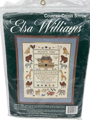 Elsa Williams Counted Cross Stitch Kit Two By Two Noahs Ark 02079 NEW 16" x 20" - Image 1 of 4
