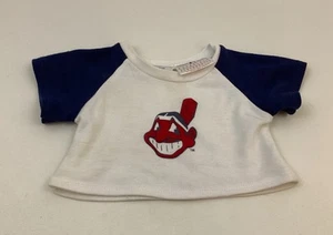 Build A Bear Cleveland Indians Shirt White MLB Chief Wahoo BABW - Picture 1 of 7