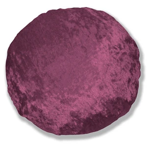 mv13n Deep Mauve Shimmer Diamond Crushed Velvet Style Round Shape Cushion Cover - Picture 1 of 6