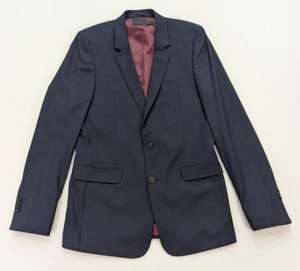 ASOS Men's Blazer Jacket Sport Coat Size 40 Long Navy Blue - Picture 1 of 18