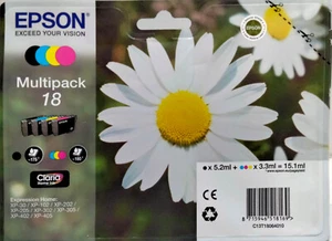 Epson Multipack 18, Original - Black Cyan Yellow and Magenta (C13T18064010) OVP - Afbeelding 1 van 4