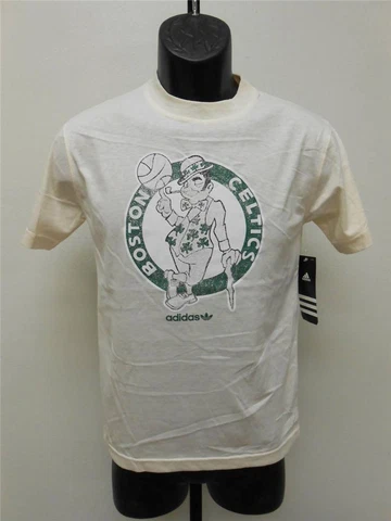 New-Mended- Boston Celtics Mens M Medium White Adidas Shirt Cover