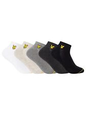 Lyle & Scott Men's 5 Pack Ruben Ankle Socks, Multicoloured