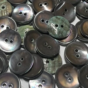 Smoke/Iridescent Japanese Turbo/Snail Shell Button Green Back 13mm 15mm 17mm - Picture 1 of 9