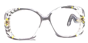 CLASSIC VINTAGE 1980'S HAND PAINTED CLEAR NEW OLD STOCK - Picture 1 of 2