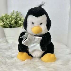 Hallmark Penguin Plush Stuffed 8” Stuffed Animal With Silver Star Holidays - Picture 1 of 7