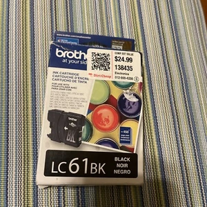 Nuevo cartucho de tinta negro genuino Brother LC6BK 7/2019 - Imagen 1 de 2