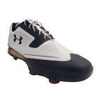 Under Armor Tour Tips White / Black Golf Cleats Shoes Size 10