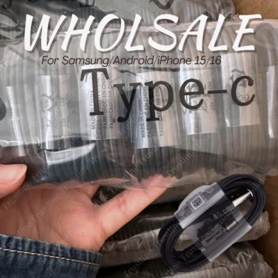 Lote 1X-2000X USB tipo C cabo carregador rápido para Samsung Android iPhone 15/16 - Imagem 1 de 4