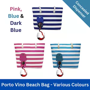 Portovino Dispenser Nascosto Borsa da Viaggio Beach Festival - Blu/Rosa - Foto 1 di 34