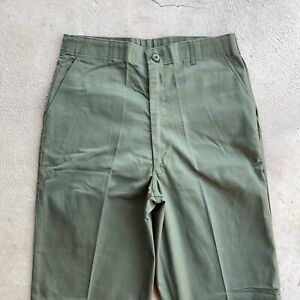 Vintage Military Pants Mens 35x36 OG 507 Green Ultility Trousers Vietnam Stretch