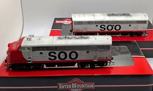 HO INTERMOUNTAIN 49081S EMD F7A F7B SOO LINE 2201-B 2201-C DCC SOUND WEATHERED - Picture 1 of 5
