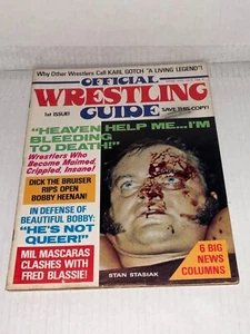 OFFICIAL WRESTLING GUIDE # 1 1ST ISSUE APRIL 1972 MILS MASCARAS/STAN STASIAK EX - Imagen 1 de 2