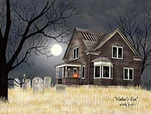 Billy Jacobs Hallow's Eve Halloween Spooky Art Print - 16X12 - Picture 1 of 1
