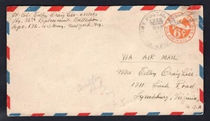 USA WW2 Military APO 176 Censored Cover Lt Col. to Lynchburg Va - Picture 1 of 2